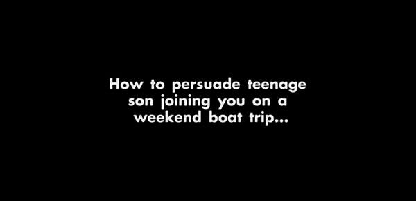  Mom son boat trip